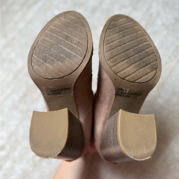 Boot / Sandal Heels Size 6 Brown Tan - Picture 6 of 8